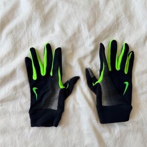 Nike Black & Neon Green Running Gloves